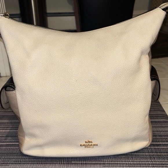Coach Cream Leather Shoulder Bag - Picture 1 of 9
